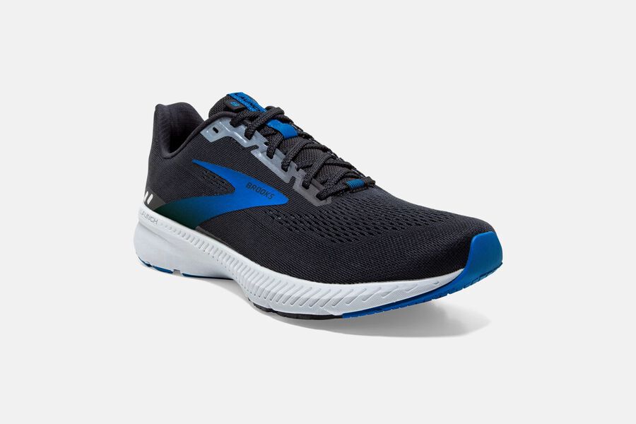 Brooks Launch 8 Road Running Shoes - Mens - Black/Grey/Blue - DG2081479